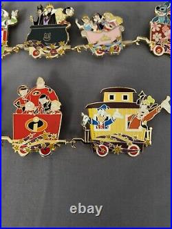 10 Disney Pin. Very Rare. 2007 Mystery Tin Character Train. Complete train set