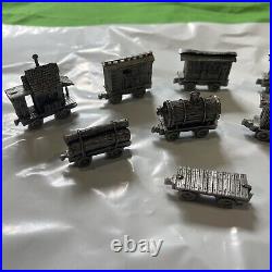 11 Piece Pewter Train Set by Boyd Perry 1988 Estate Find Very Nice