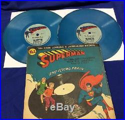 1947 Superman The Flying Train. No. 1 2 record & book set very fine+ DC comics