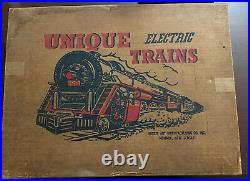 #1951 Unique Lines Clockwork Freight Train Set Electric-70 Years Old WOW pls Rd