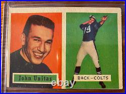 1957 Topps Football Partial Set 117/154 VG/EX Johnny Unitas Night Train RC +