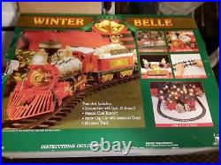1996 Musical Holiday Train Set Large Winter Belle working