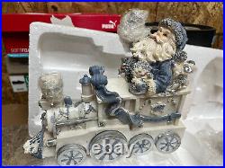 3 pc Christmas wooden Train set Decoration Large Very Nice! Great for mantels