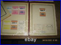 A Very Rare Collection Of 4 Volumes Of Train Stamps With Certificate 1985