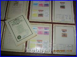 A Very Rare Collection Of 4 Volumes Of Train Stamps With Certificate 1985