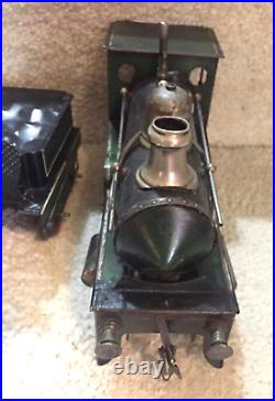 Antique Live Steam Tin Train Set Prewar Bing Spur 1 Marklin 1 Kbn 1 Gauge Nice