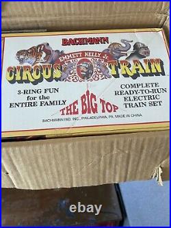 BACHMANN THE BIG TOP CIRCUS TRAIN EMMITT KELLY JR. Never Opened/orig ship box