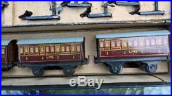 Bing 00-H0 table railway clockwork Germany very good complete train set loco