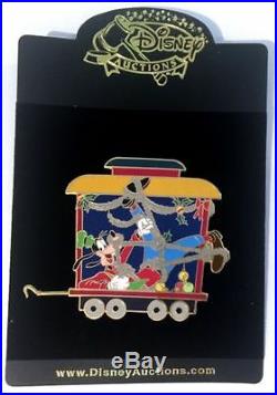 Disney Auctions Pin A Very Merry Xmas Train Set Engine Goofy Limited Edition 100