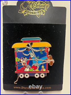 Disney Auctions Pin DA LE 100 A Very Merry Christmas 5 Pin Train Set Goofy