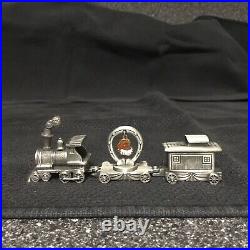 Fort Pewter Christmas Train Three Piece Set Very Hard To Find Very Pretty Unique