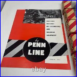 HO Penn Line Train Passenger Car Set Undecorated Kits #U New In Box 1964