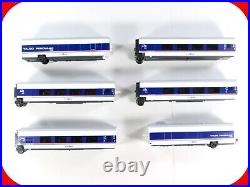 HO Scale TALGO Pendular 200 Amtrak Passenger 6 Coach Car Set, Electrotren 3251 K