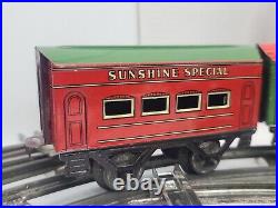 Hafner Wind-up Locomotive Sunshine Special NYC Tin Train Set In Box Litho Clean