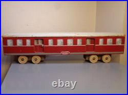 Hanse (lego Denmark) Vintage 1950's Wood Train Very Rare Item Good Condition