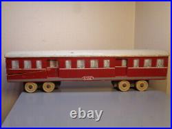 Hanse (lego Denmark) Vintage 1950's Wood Train Very Rare Item Good Condition