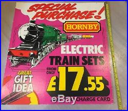 Hornby Train Set 1970s Shop Advertising Board very good