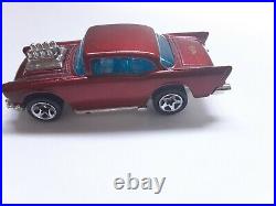 Hot Wheels Vhtf Red 57 Chevy From Train Set 5 Spoke In Very Good Condition Rare