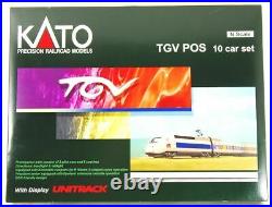 KATO N-Scale K10914-1 TGV POS 10 Car Set with Display UNITRACK VERY RARE