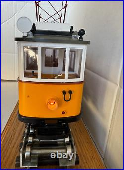 LGB 2035 & 3500 Yellow Electric Trolley & Car 2-Piece Set with box & paperwork