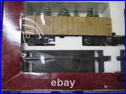 Large G Scale Train Set 2-6-2 Locomotive, Coal Tender, Freight Car, Caboose