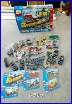 Lego City Cargo Train Set 7939 VERY RARE 100% complete with box and instructio
