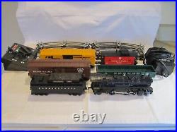 Lionel O Gauge Toy Trains #8632 Steam Engine Locomotive Freight Car Set + Tracks