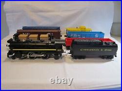 Lionel O Gauge Toy Trains # 8633 Steam Engine Locomotive Fright Car Set C&O