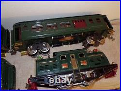 Lionel Orig, Vintage Standard gauge set #348e with 380e 428 429 430 Dark Green