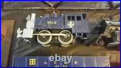 Lionel Post War Engine 1062, Santa fe 8512, Train Cars, bridge, track