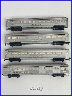 Lionel Santa Fe Passenger Train Set, 0712, 0713, 0714, 0715 READ