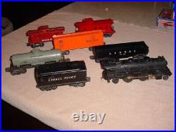 Lionel Train, Engine #1110 (2-4-2), Scout Tender + 5-freight Cars 0-027