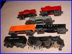 Lionel Train, Engine #1110 (2-4-2), Scout Tender + 5-freight Cars 0-027