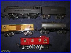 Lionel Trains 1668 Steam Freight Set With1679, 1680, 1682 Tin Litho Cars