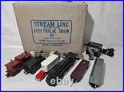 Marx O-Gauge electric Plsstic 666 Steam Loco Train set Very Rare Semi load N. I. B