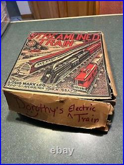 Marx train set streamlined wind up very cool vintage tin