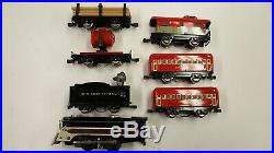 Marx train very nice Lighted 6 tin set passenger NYC caboose tender searchlight