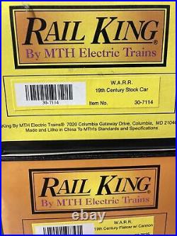 Mth Railking W. A. R. R. Western Atlantic 19th Century Railroad O Gauge Train 3 Set