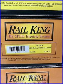 Mth Railking W. A. R. R. Western Atlantic 19th Century Railroad O Gauge Train 3 Set