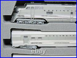 N Kato 106-090 CB&Q Burlington Silver Streak Zephyr 6-Unit Passenger Train Set