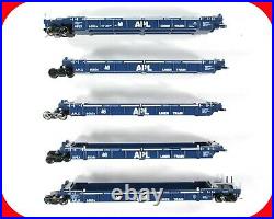 N SCALE APL Thrall 5-Car Well Stack Set, WALTHERS 932-8103 Micro-Trains Couplers