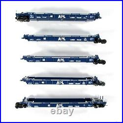 N SCALE APL Thrall 5-Car Well Stack Set, WALTHERS 932-8103 Micro-Trains Couplers