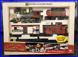 New Bright The Great American Express Railroad Geoffrey Box Car Train Set RARE