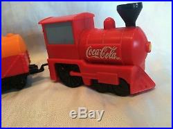 Pre-owned Vintage Santa Claus Coca Cola 4 Pc Plastic Train Set Very Nice