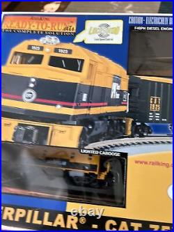 Rail King Caterpillar 75th Anniversary F40ph Rtr Train Very Nice Set Rare