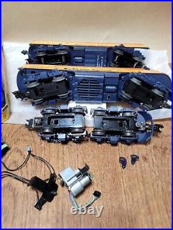 Railking By Mth Eletric Trains Chessie F3 ABA Set For Parts Or Repair