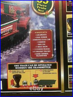 SANTA EXPRESS Train Set Christmas EZTEC 35 (34) Piece Open box from 2010 #37290