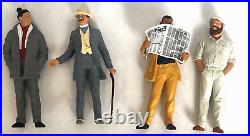 Set Of 4 Preiser Train Figures Figurines Men G Scale Hand Painted