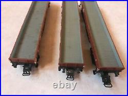 Set of 3 Marklin HO 496391 Flat Board Wagons Flatcars Train Made in Germany