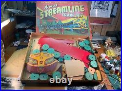 Somerville 4 Piece Streamline Train Set WW 2 Era Toy Very Rare Vintage Toy